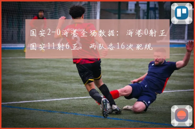 国安2-0海港全场数据：海港0射正国安11射6正，两队各16次犯规